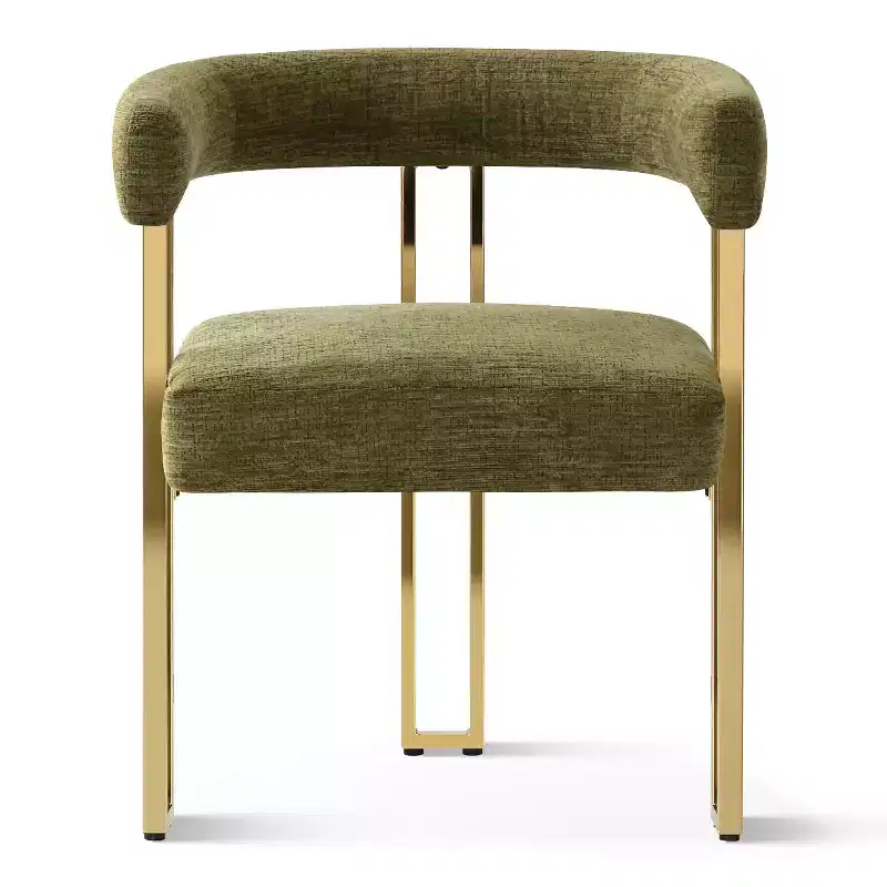 Ensemble table à manger ronde extensible en ovale avec 4 fauteuils en velours, design piédestal moderne, jusqu'à 8 personnes - Panipeachy