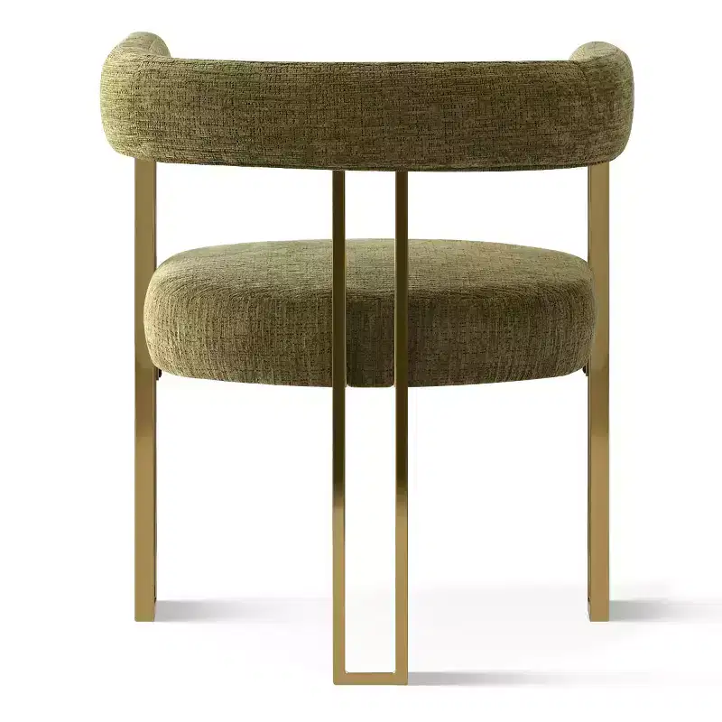 Ensemble table à manger ronde extensible en ovale avec 4 fauteuils en velours, design piédestal moderne, jusqu'à 8 personnes - Panipeachy