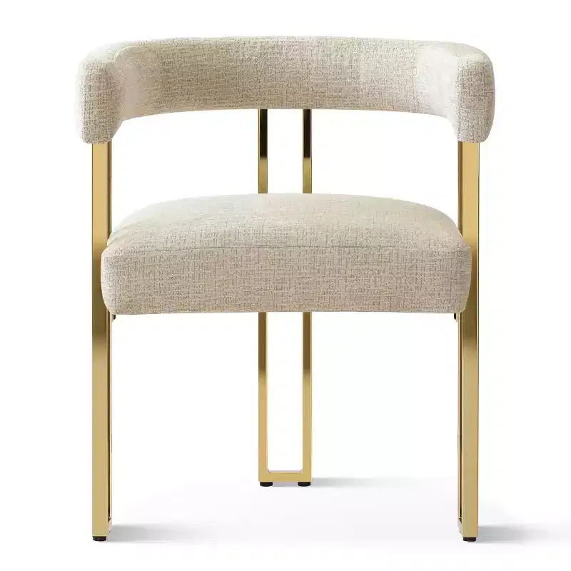 Ensemble table à manger ronde extensible en ovale avec 4 fauteuils en velours, design piédestal moderne, jusqu'à 8 personnes - Panipeachy