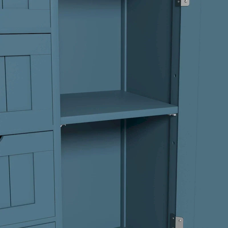 Meuble de Rangement Salle de Bain VEIKOUS sur Pied avec 4 Tiroirs