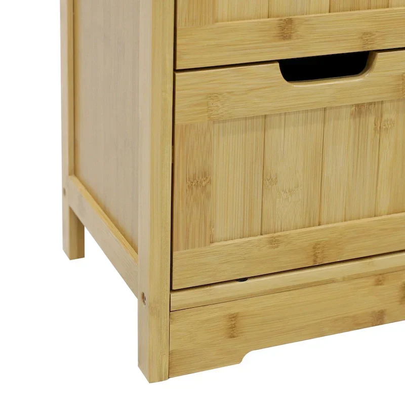 Meuble de Rangement Salle de Bain VEIKOUS sur Pied avec 4 Tiroirs