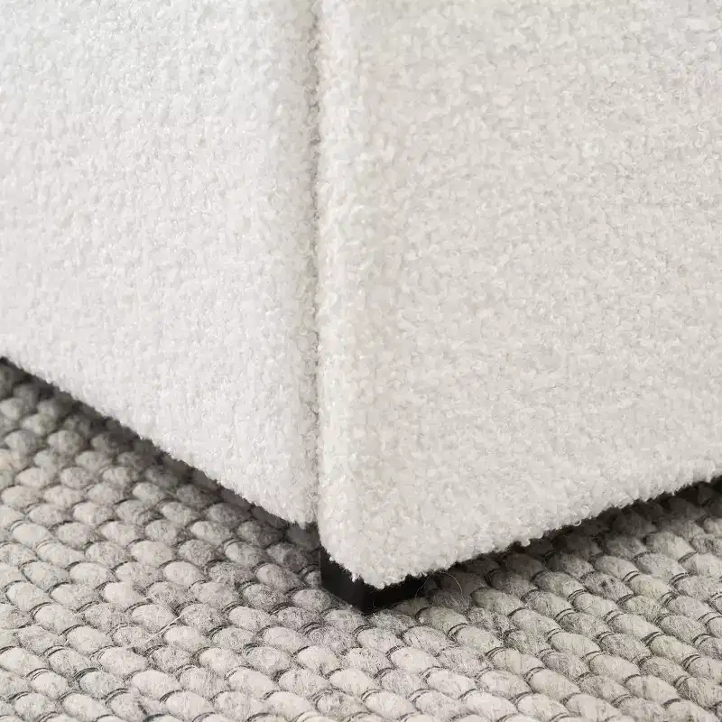 Lit Queen Size Moderne Rembourré en Boucle avec Tiroirs de Rangement