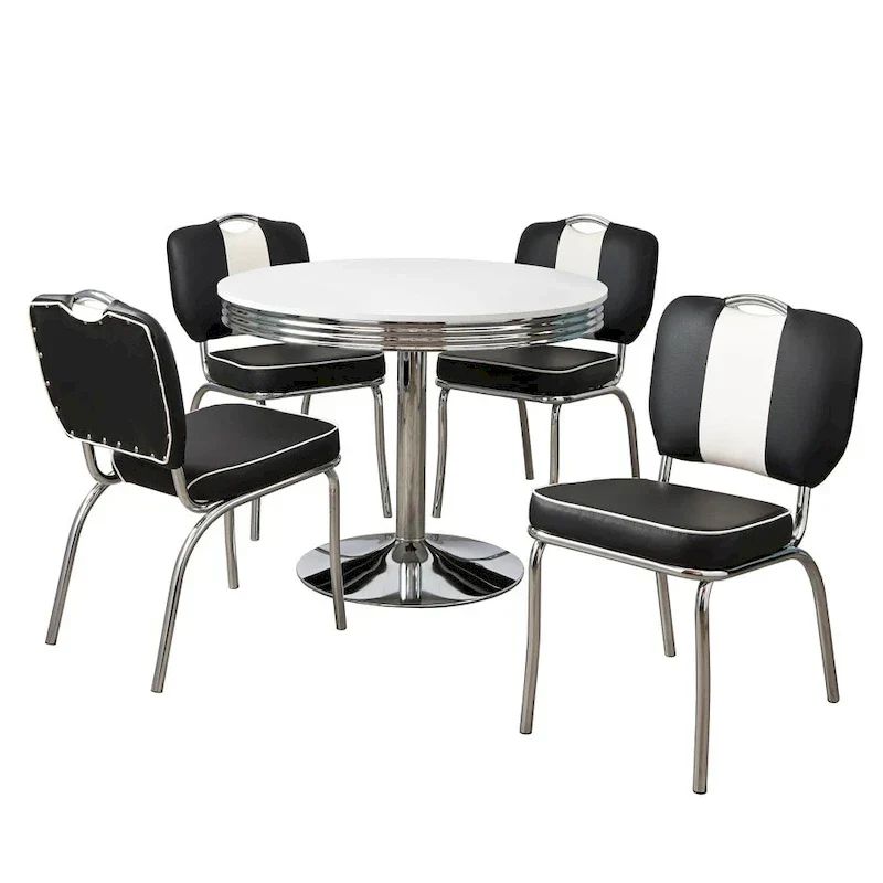 Ensemble de salle à manger rétro 5 pièces Raleigh Simple Living