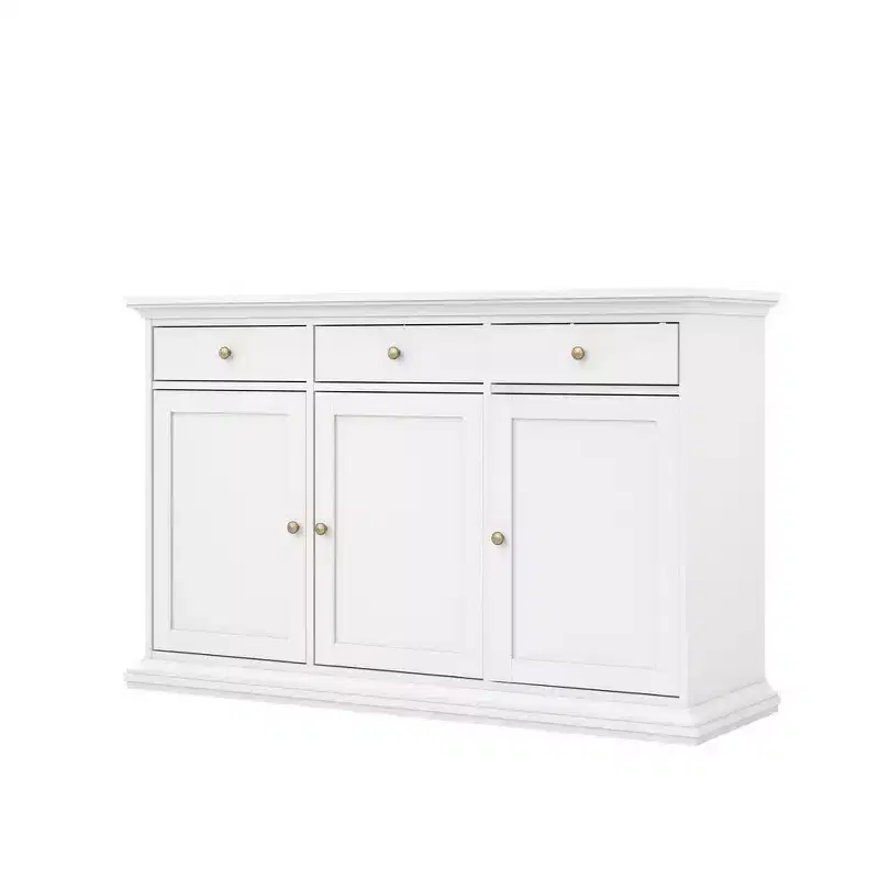 Tvilum, Buffet 3 portes et 3 tiroirs, Blanc