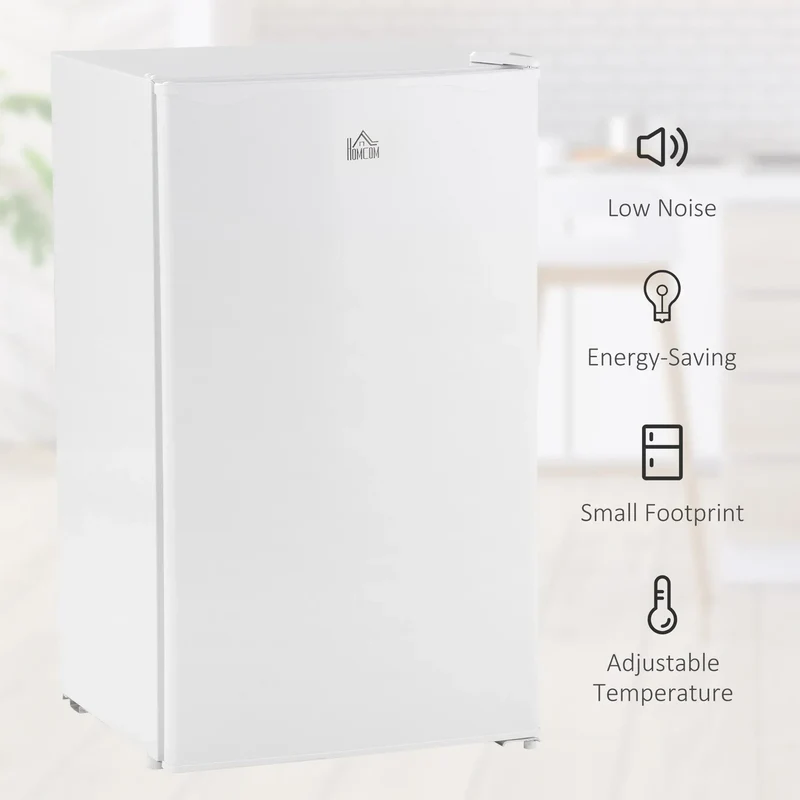 Mini-réfrigérateur de 3,2 pi³ avec congélateur, réfrigérateur compact à porte unique avec thermostat réglable pour chambre à coucher
