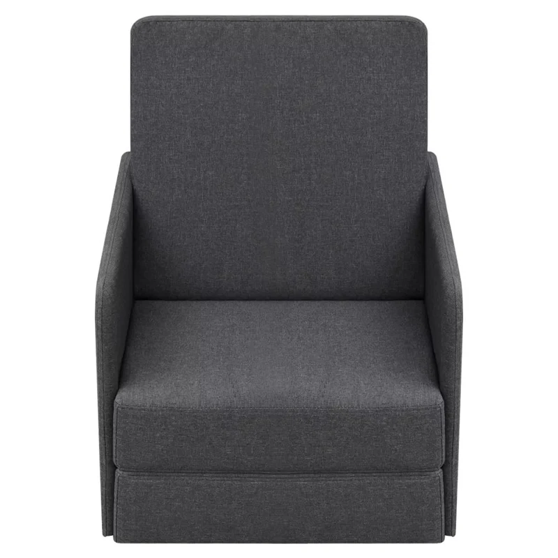 Fauteuil chaise siège lounge design club sofa salon " convertible 595 x 72 x 725 cm tissu gris foncé 1102089/3