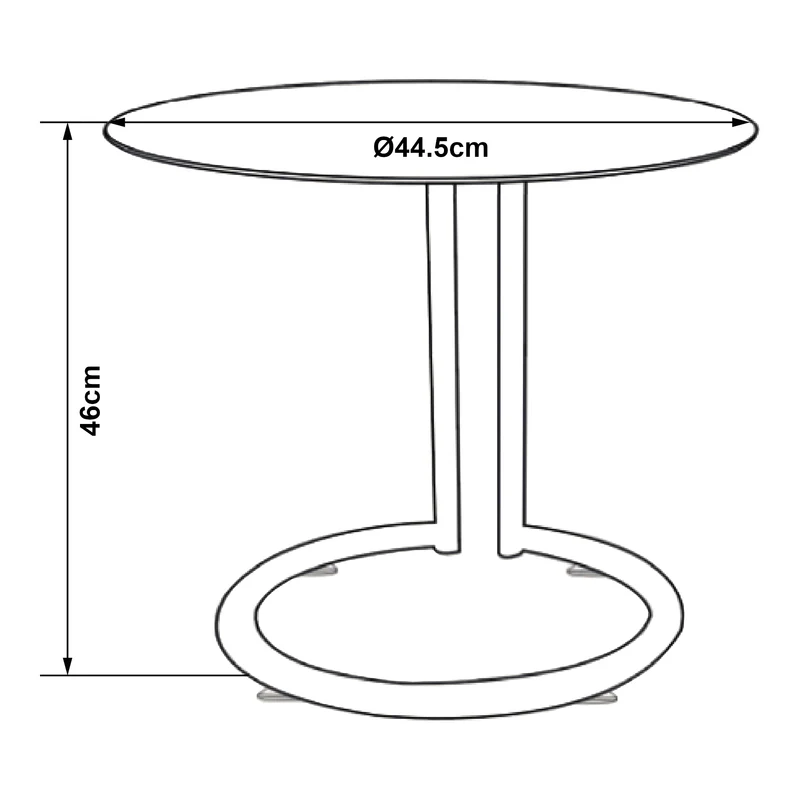 Table d'appoint verre trempé 46 x 45 cm verre bronze chrome 03_0010978