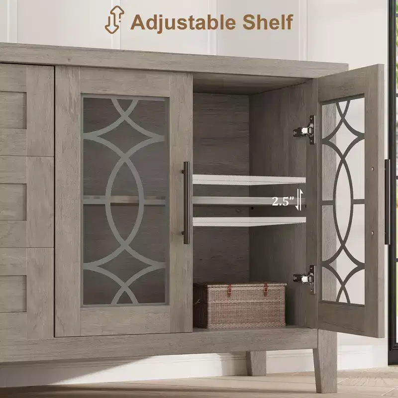 Meuble TV avec tiroirs de rangement, Meuble TV, Table console TV pour salon/chambre à coucher, Armoire de rangement