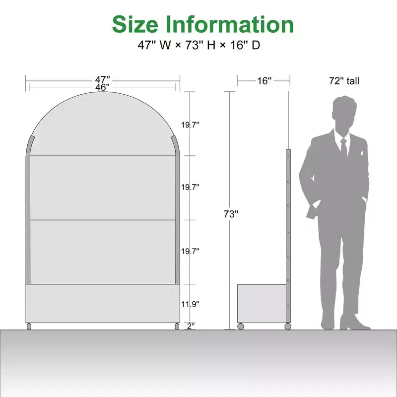 MAYEERTY 72x47 Jardinière arquée en fer noir avec treillis, ensemble de 3 pièces pour décoration de jardin, terrasse et balcon