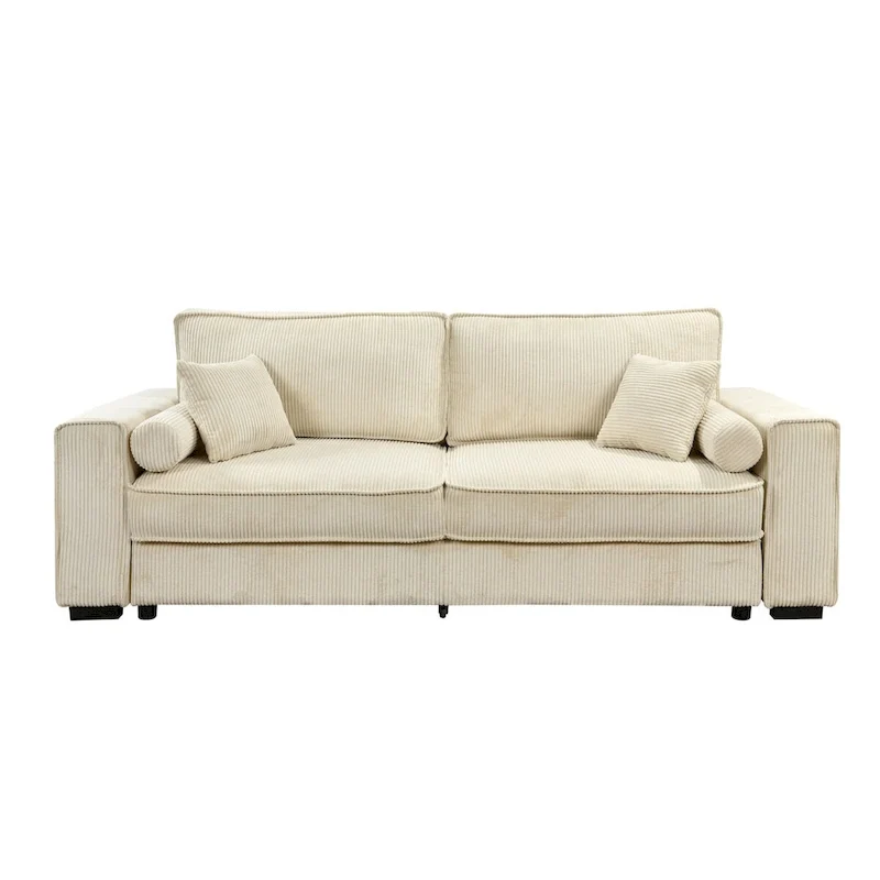 Roomfitters Grand canapé-lit avec rangement, mobilier de canapé moderne à 3 places, canapé rembourré pour petits espaces