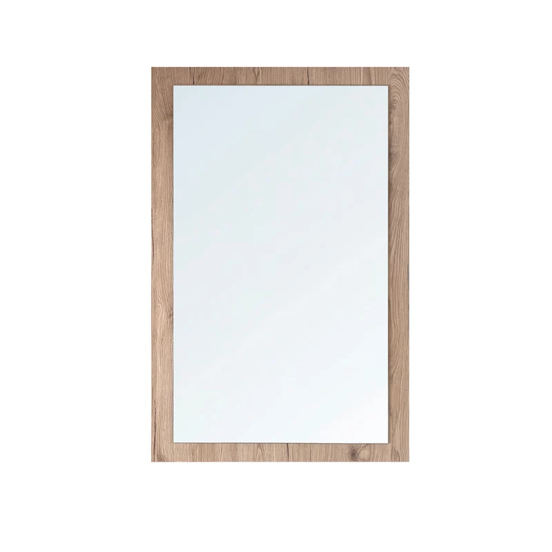 Specchiera rettangolare con cornice rovere 105x60 cm. 0663