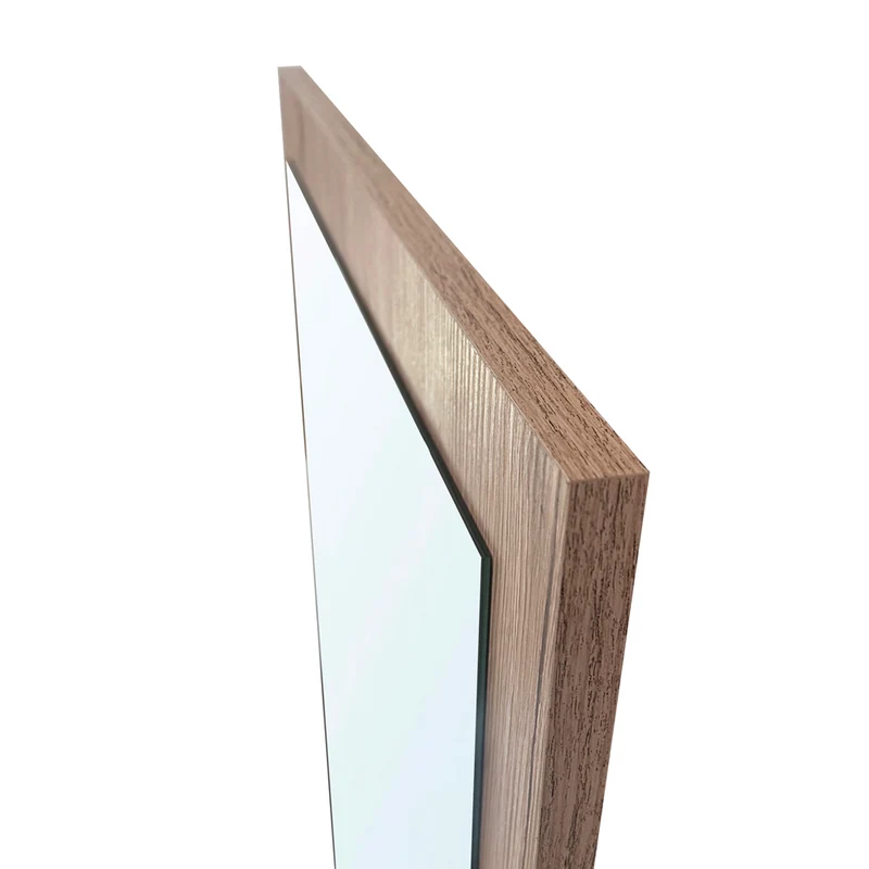 Specchiera rettangolare con cornice rovere 105x60 cm. 0663