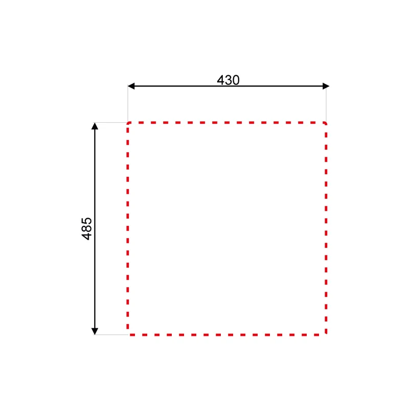 Lavello cucina incasso monovasca 45x50.5 cm inox SA310401 Samet