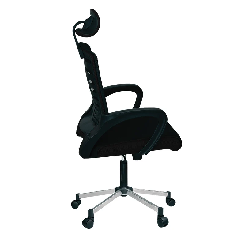 Sedia ufficio tessuto microforato colore nero Kizi