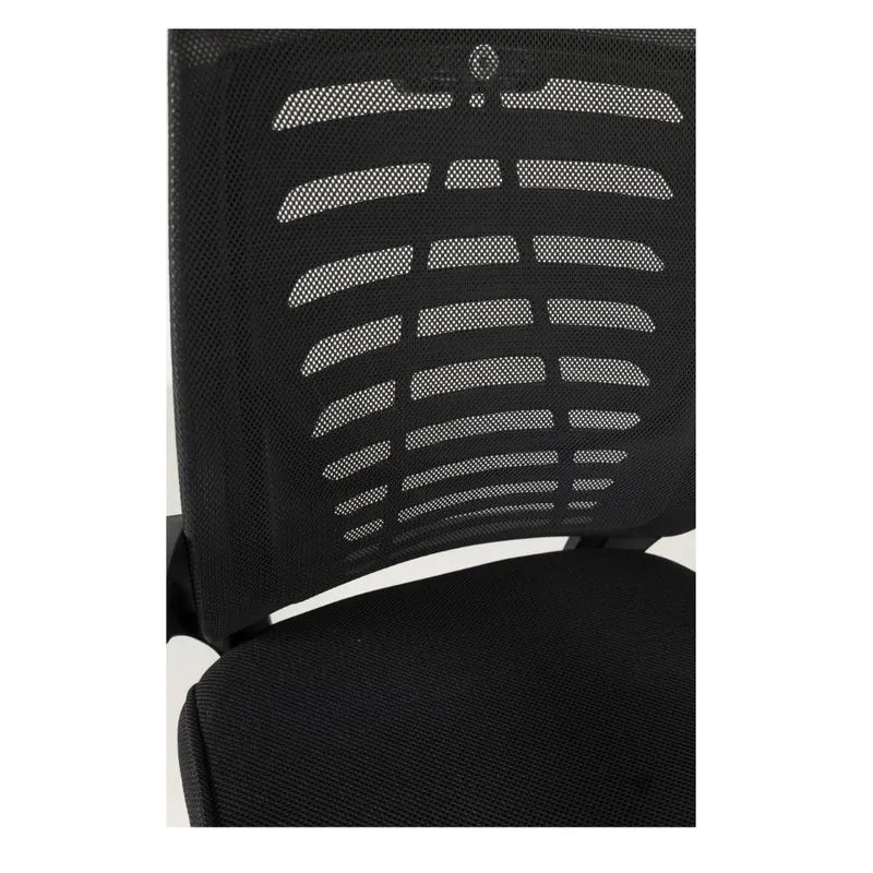 Sedia ufficio tessuto microforato colore nero Kizi