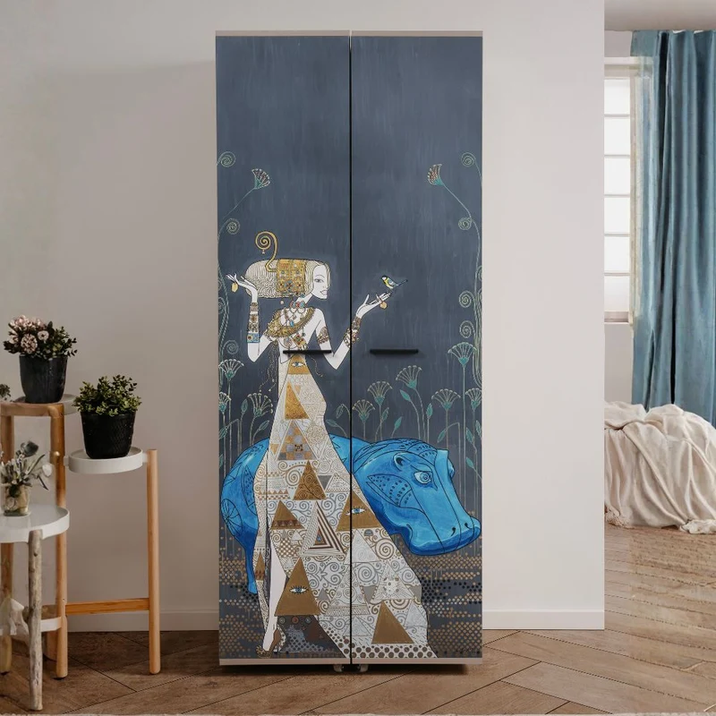 Scarpiera 2 ante art collection Mauro Bergonzoli 74x34x181,5h Hippo02