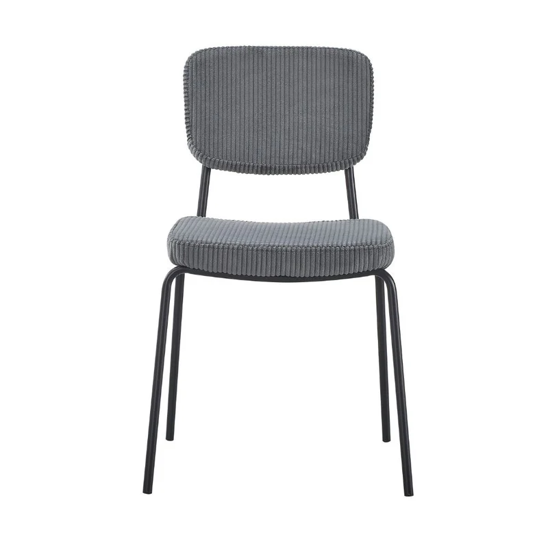 Set 4 sedie imbottite colore grigio scuro 44x55x83H Juno