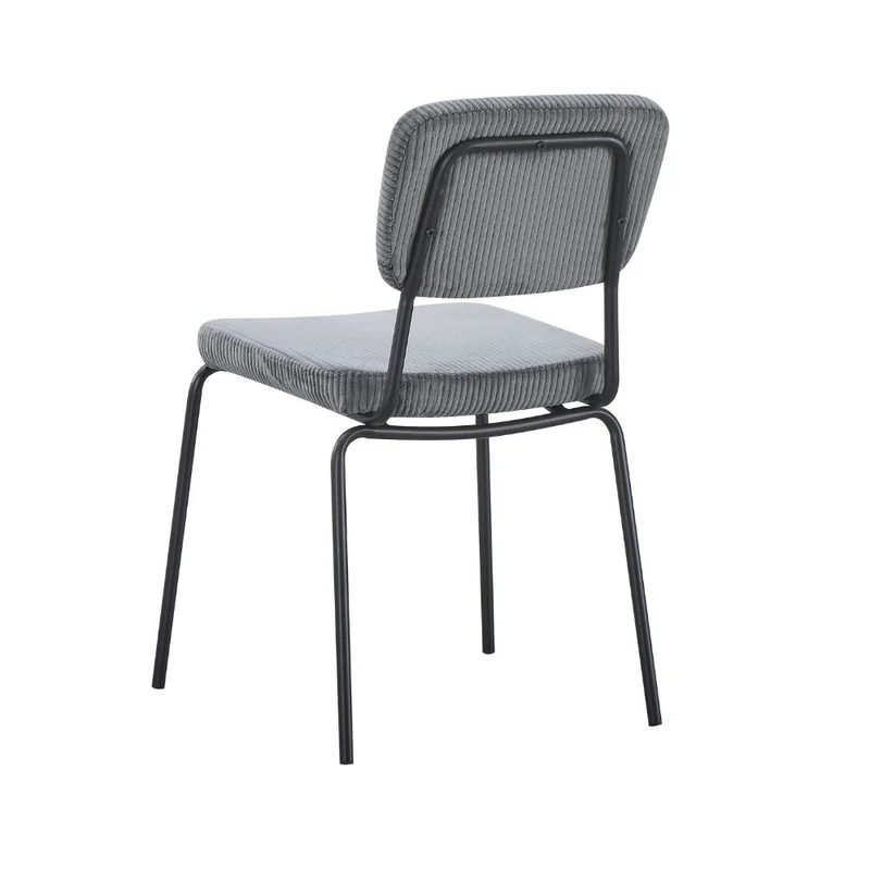 Set 4 sedie imbottite colore grigio scuro 44x55x83H Juno