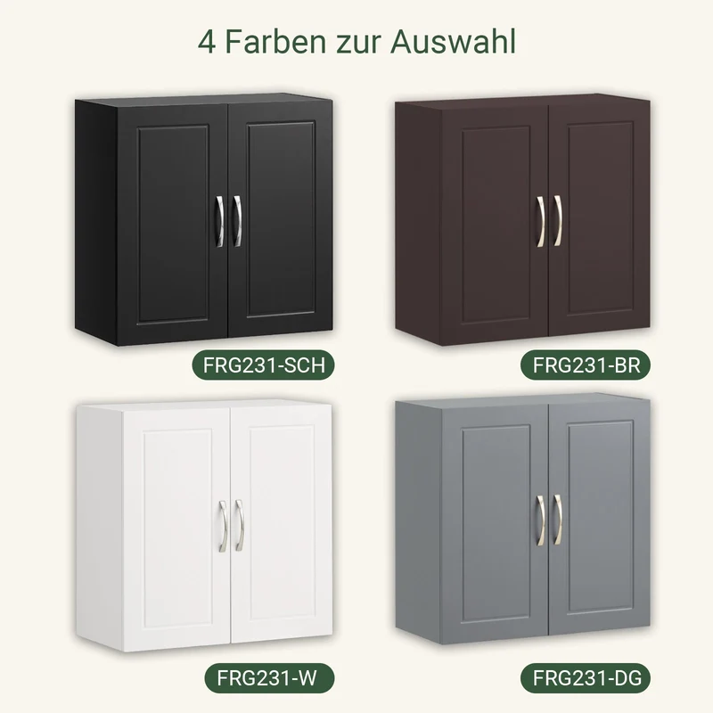SoBuy | Wandschrank Bad | Hängeschrank | Badschrank Weiß | FRG231-W