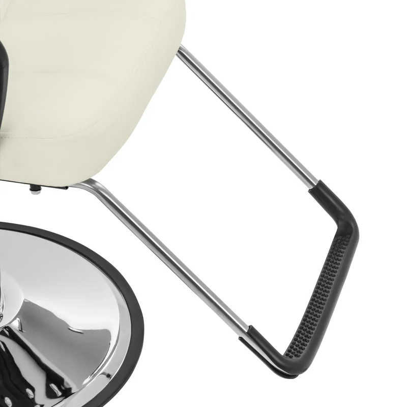 Fauteuil de coiffeur avec appui-tête et repose-pieds 92 x 61 x 87 cm 150 kg PU beige 14_0008966