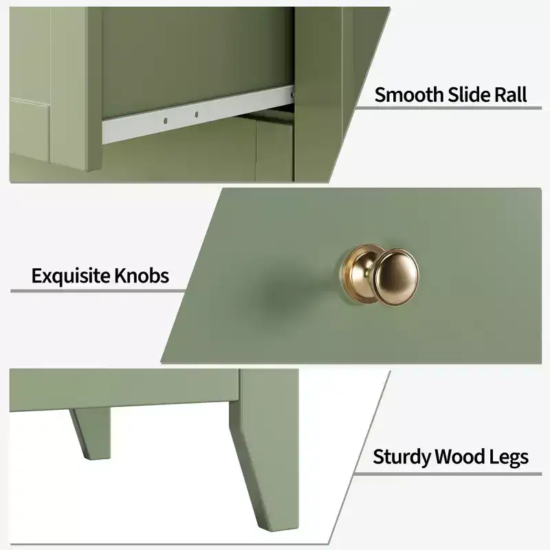 Commode à 5 tiroirs de 108 cm de haut pour chambre à coucher, armoire de rangement en bois avec tiroirs de 30 cm de profondeur et poignées en métal doré, idéale pour l'entrée ou le couloir