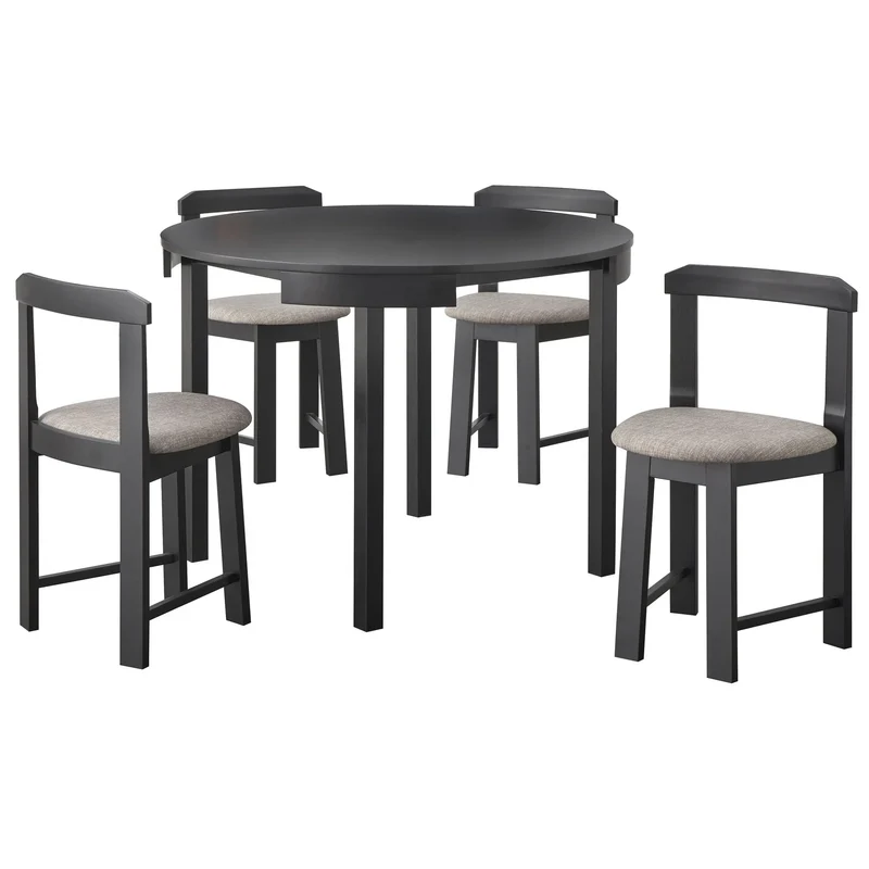 Ensemble de salle à manger rond compact 5 pièces Harrisburg Tobey