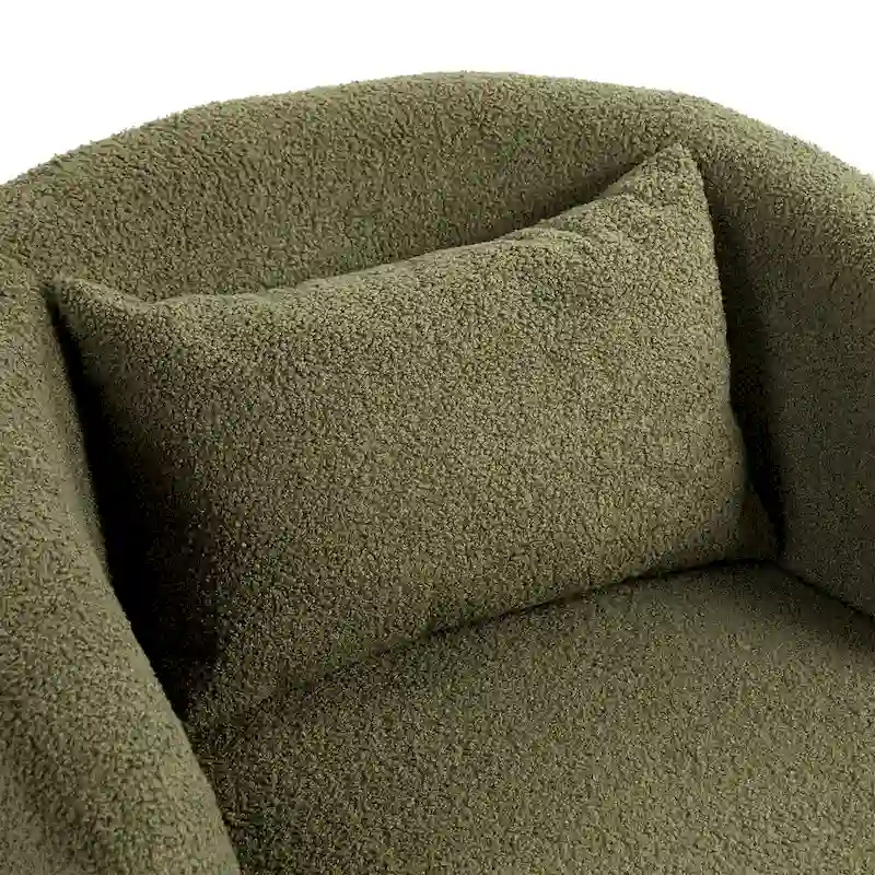 Fauteuil club pivotant rembourré avec rangement, chaise d'appoint moderne pour salon, chambre, bureau ou coin lecture