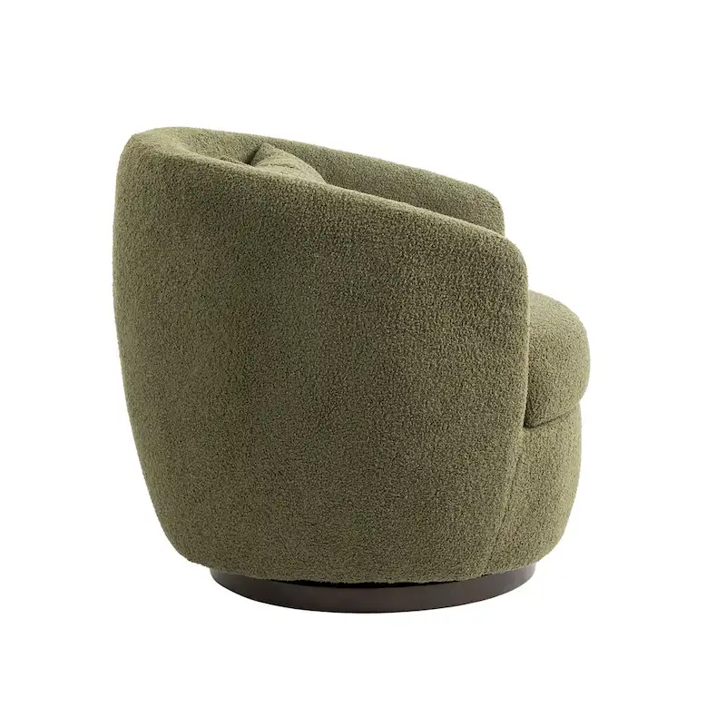 Fauteuil club pivotant rembourré avec rangement, chaise d'appoint moderne pour salon, chambre, bureau ou coin lecture