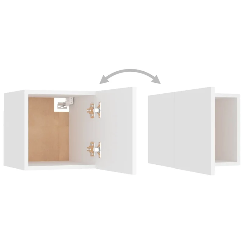 Ensemble de meubles armoire buffet TV télévision salon chambre séjour 7 pièces bois d'ingénierie blanc 02_0025146