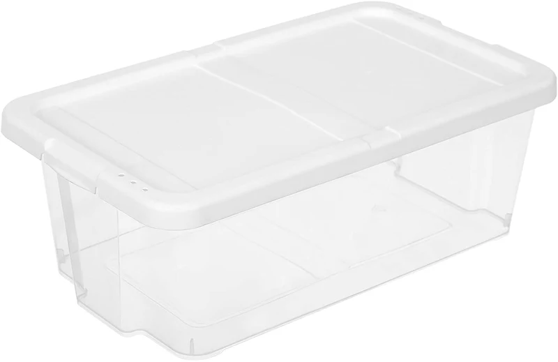 Lot de 12 boîtes à chaussures avec couvercle boîte de rangement pour chaussures outils de couture petite boîte jusqu’à la pointure de 41 transparente 12_0000017