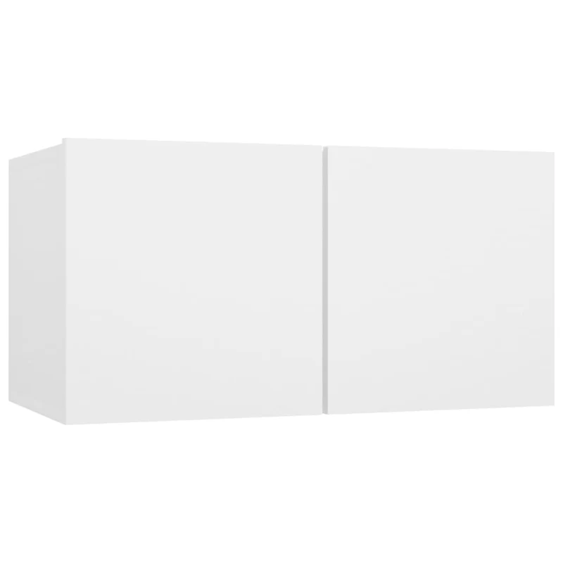 Ensemble de meubles armoire buffet TV télévision salon chambre séjour 5 pièces bois d'ingénierie blanc 02_0024875