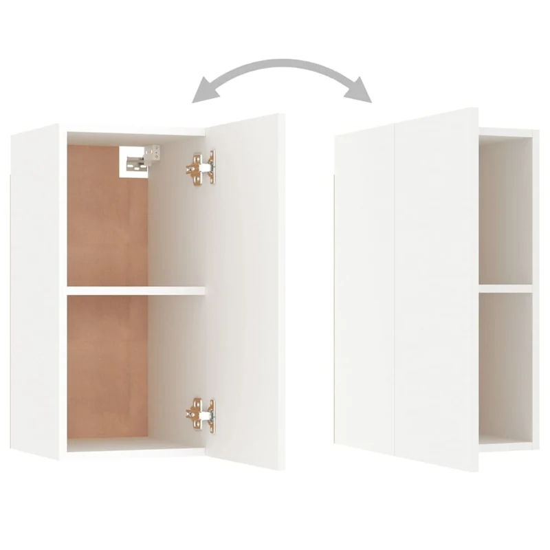 Ensemble de meubles armoire buffet TV télévision salon chambre séjour 7 pièces bois d'ingénierie blanc 02_0025153