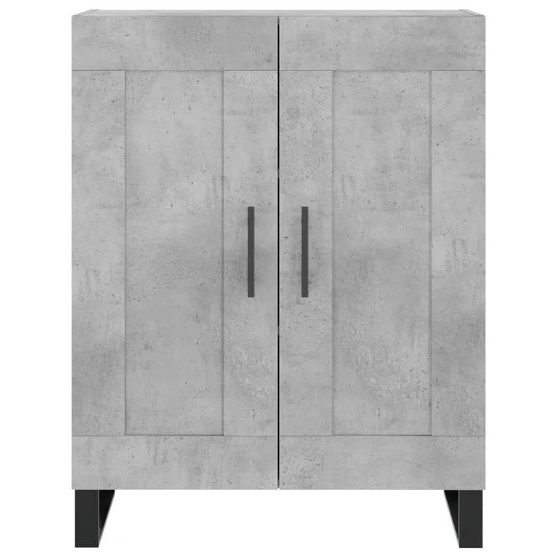 Buffet bahut commode armoire meuble de rangement organisateur cuisine salle de séjour salon haut 69,5 x 34 x 180 cm bois d'ingénierie gris 02_0034612