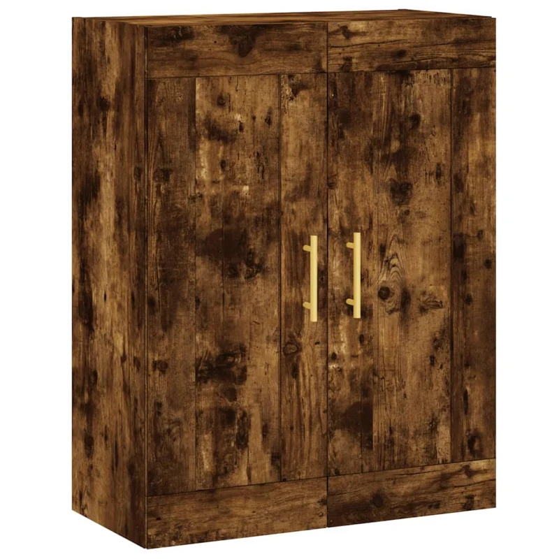 Buffet bahut commode armoire meuble de rangement organisateur cuisine salle de séjour salon haut 69,5 x 34 x 180 cm bois d'ingénierie marron 02_0033410