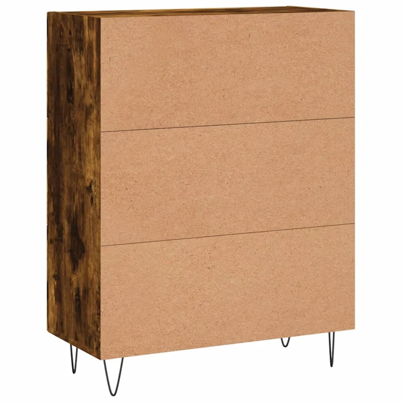 Buffet bahut commode armoire meuble de rangement organisateur cuisine salle de séjour salon 69,5 x 34 x 90 cm bois d'ingénierie marron 02_0031037