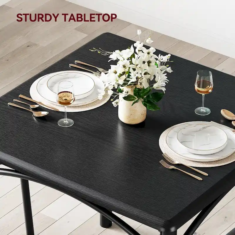 Ensemble table à manger et 2 chaises de cuisine rembourrées