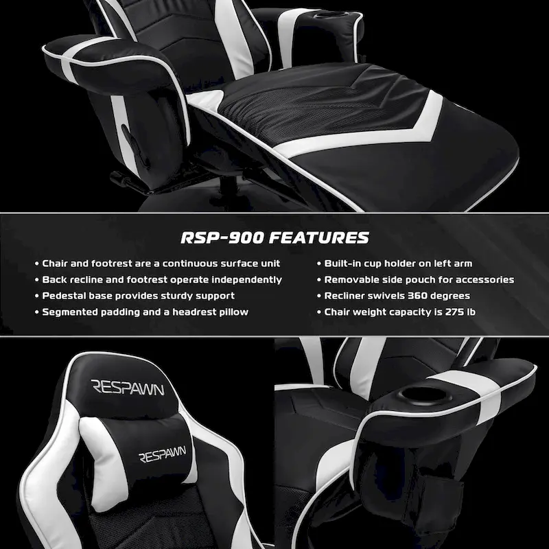 Fauteuil inclinable de jeu - Chaise de jeu inclinable avec repose-pieds