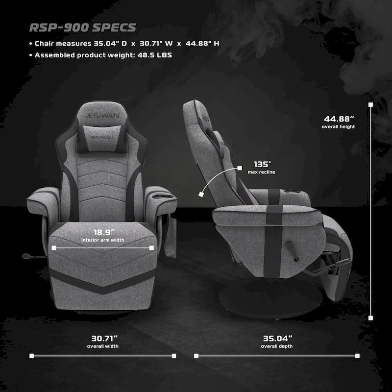 Fauteuil inclinable de jeu - Chaise de jeu inclinable avec repose-pieds