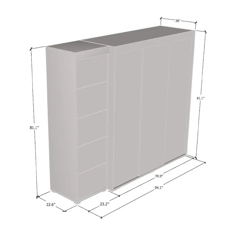 Armoire à trois miroirs