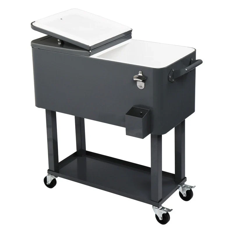 Glacière de camping 80 pintes en fer avec étagère