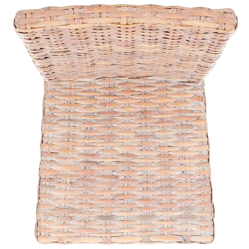 Lot de 2 chaises de salle à manger en osier naturel 48L x 56P x 104H cm, style bohème côtier