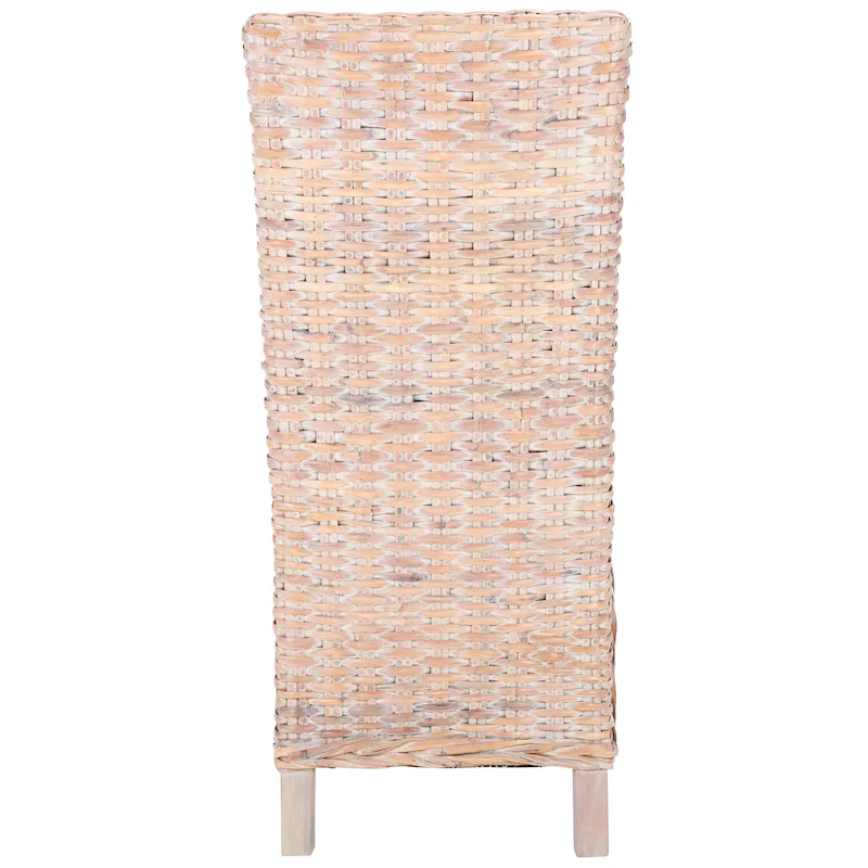Lot de 2 chaises de salle à manger en osier naturel 48L x 56P x 104H cm, style bohème côtier