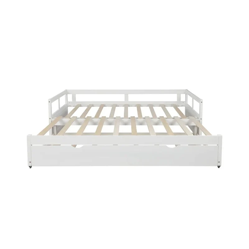 Lit gigogne extensible, Lit gigogne en bois avec tiroir-lit