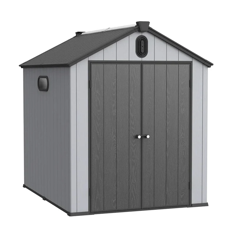 Abri de jardin en résine toutes saisons avec plancher, 1,8 m x 1,2 m/1,8 m x 2,4 m/2,4 m x 1,8 m/2,4 m x 3 m, Spire Tool Shed