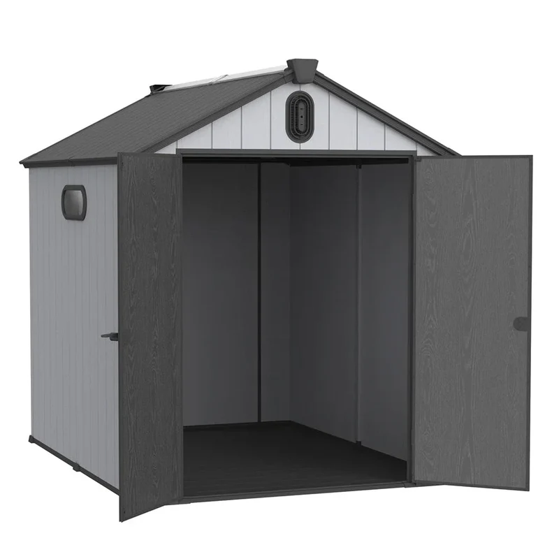 Abri de jardin en résine toutes saisons avec plancher, 1,8 m x 1,2 m/1,8 m x 2,4 m/2,4 m x 1,8 m/2,4 m x 3 m, Spire Tool Shed