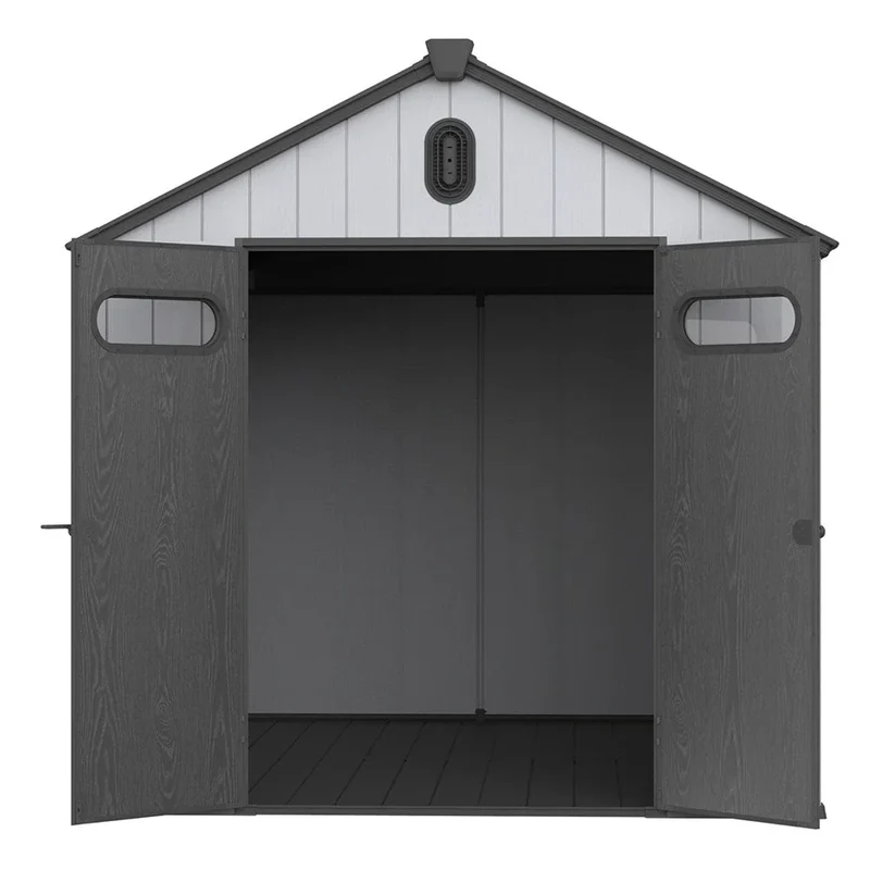Abri de jardin en résine toutes saisons avec plancher, 1,8 m x 1,2 m/1,8 m x 2,4 m/2,4 m x 1,8 m/2,4 m x 3 m, Spire Tool Shed