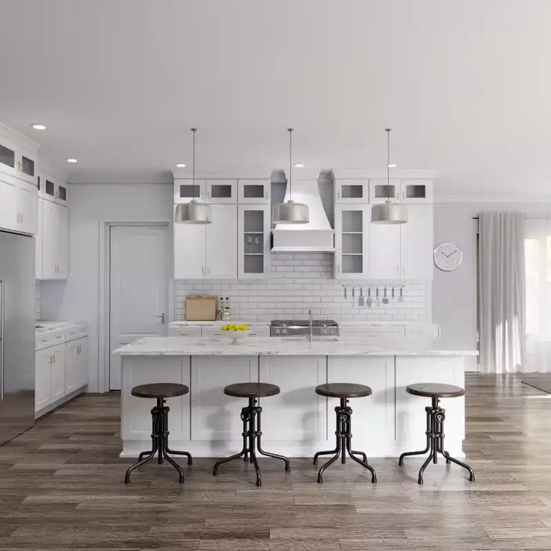 Meuble haut de cuisine Homlux blanc de style shaker, facile à monter, prêt à assembler