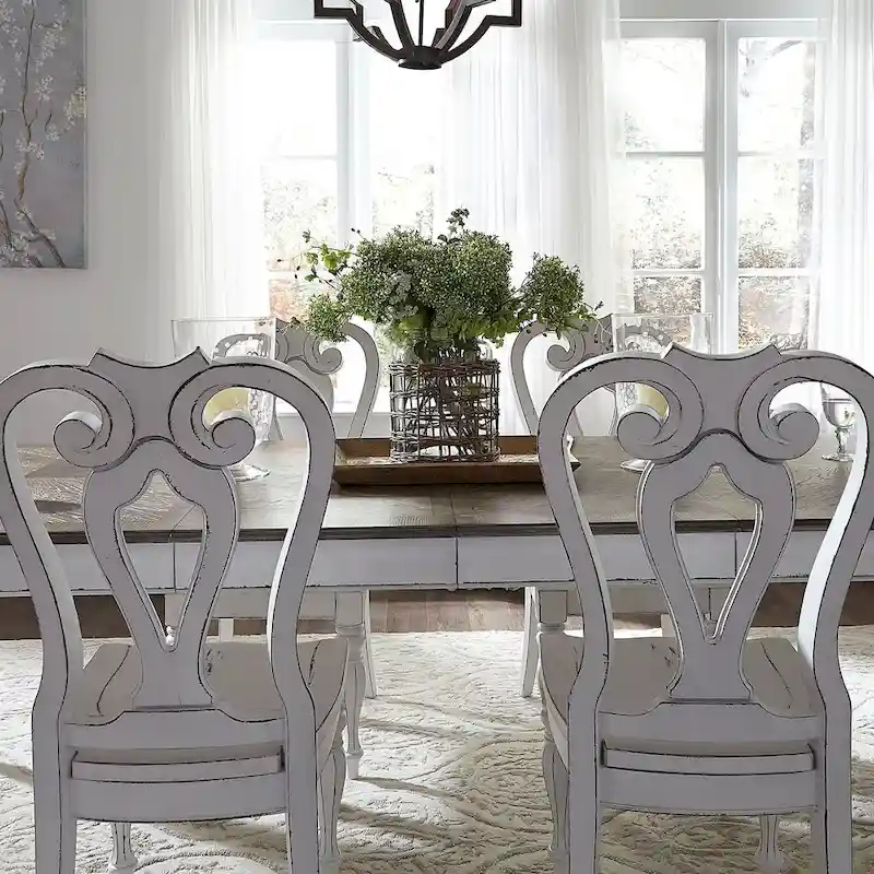 Chaise d'appoint à dossier droit Splat de Magnolia Manor (lot de 2)