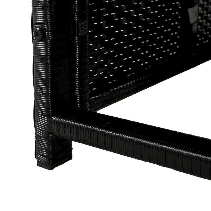 Canapé d'angle d'extérieur en rotin pour spa, forme quadrilatérale
