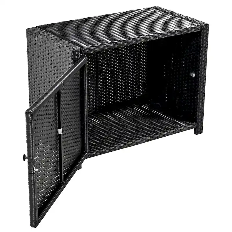 Canapé d'angle d'extérieur en rotin pour spa, forme quadrilatérale